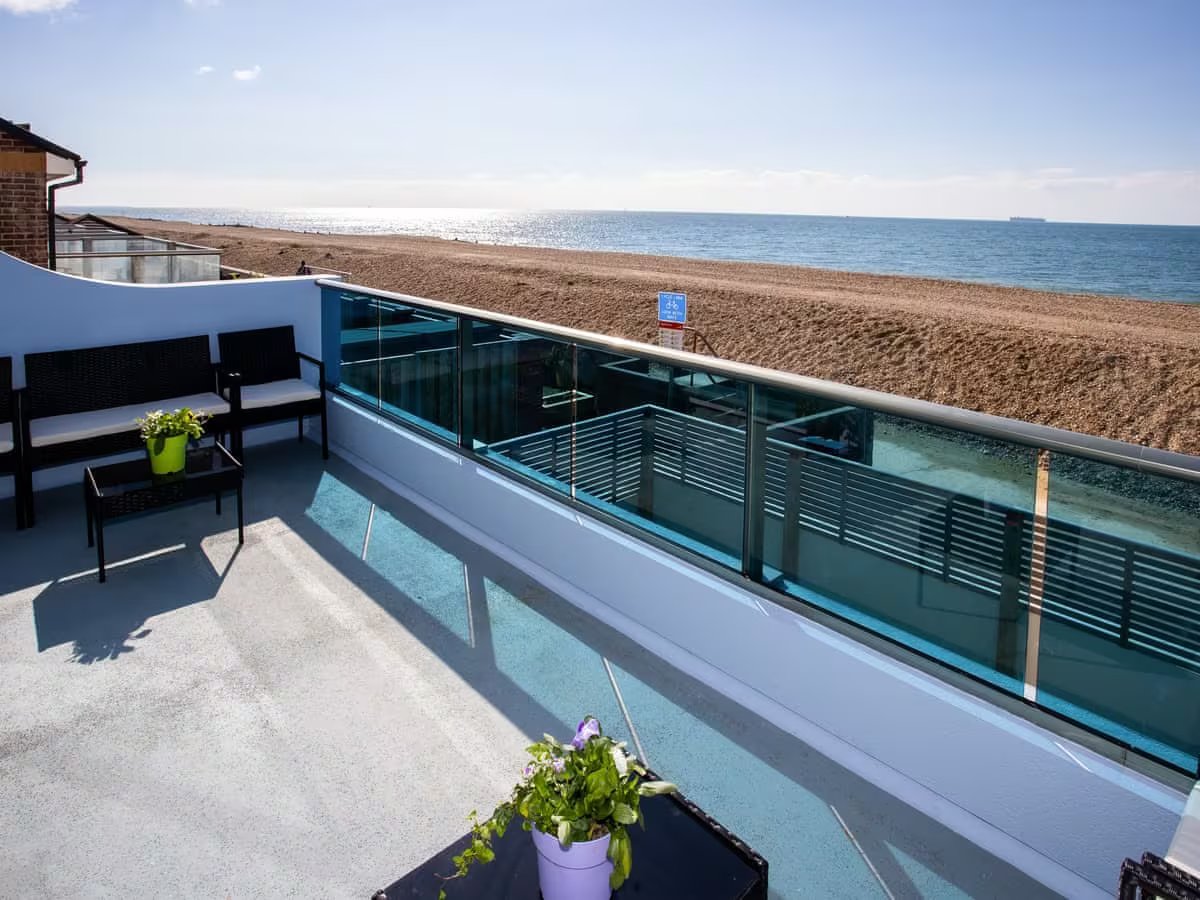 Terrace looking east | Dreamcatcher, Hayling Island